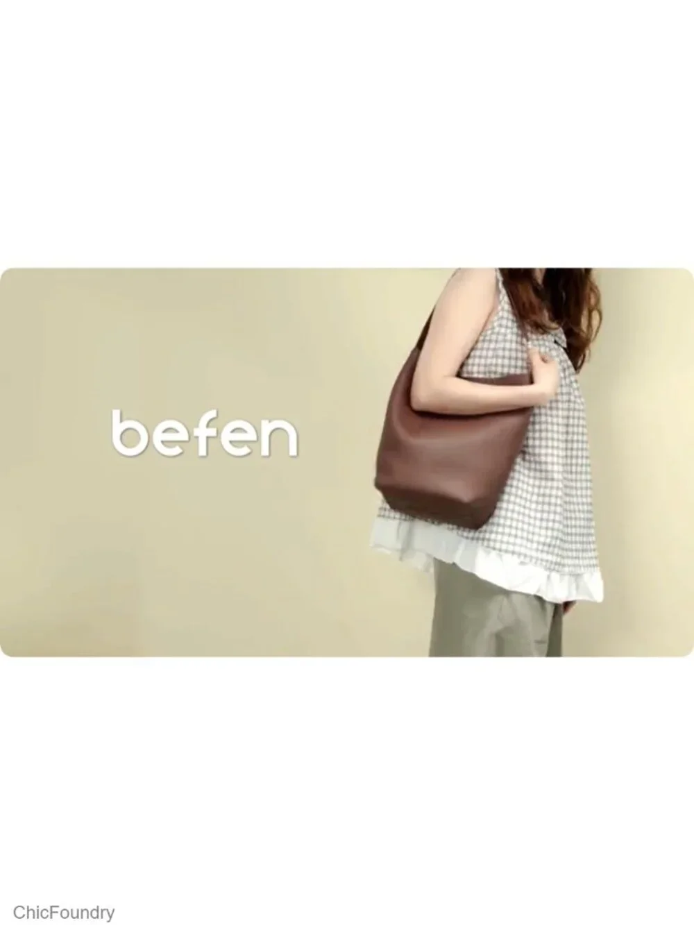 Genuine Leather Bucket Bag, Pebbled Texture, Shoulder Bag